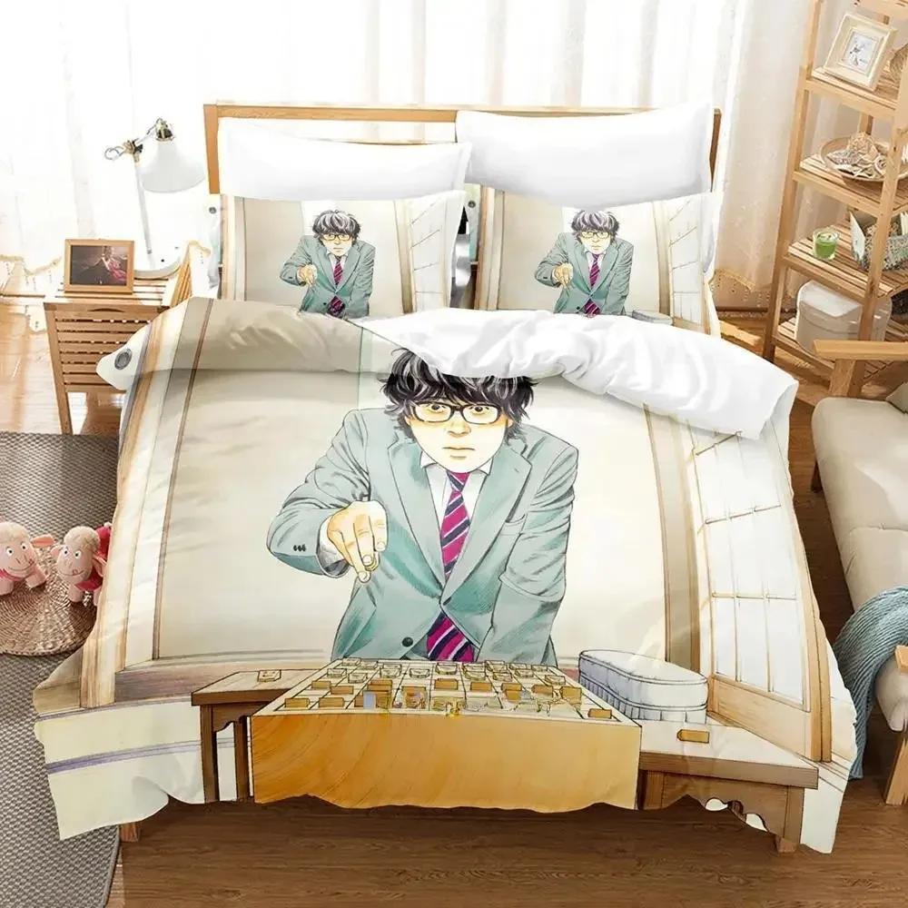 

March Comes In Like A Lion Bedding Set Printed With Pillowcase Duvet Cover Soft Queen King Size Bedclothes Home Luxury Bedding EU Single(135*200cm)3pcs