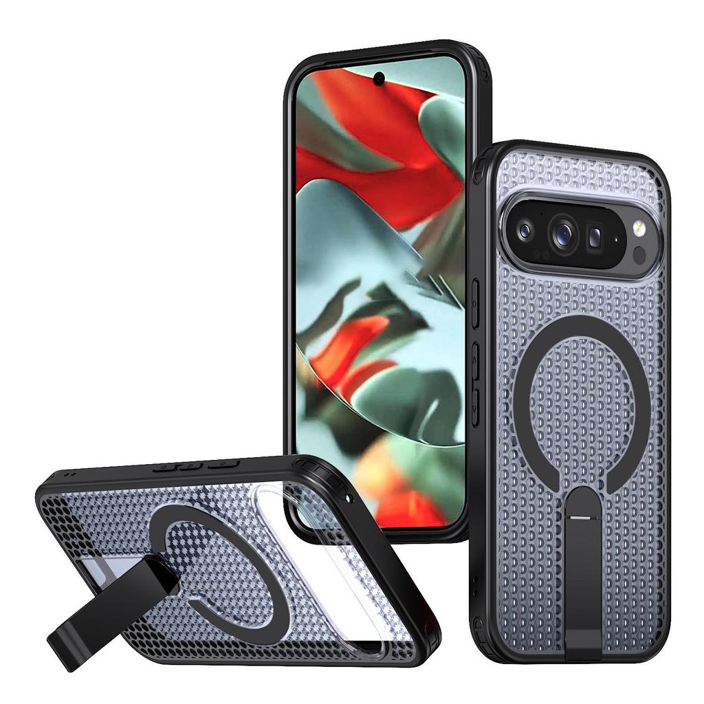 Google Pixel Heat Dissipation Case - Compatible with Pixel 10 Pro & 9A, Magnetic Stand, Fan Star Design.