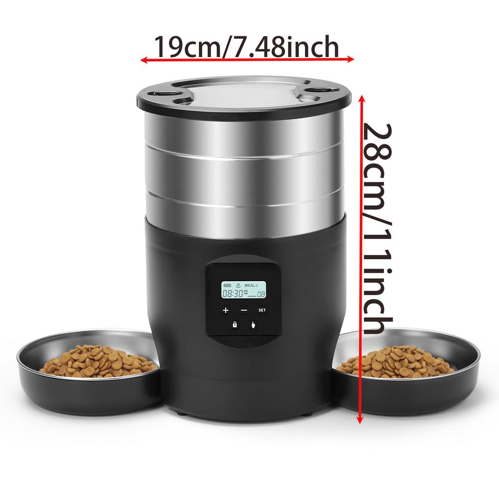4.5L Tuya Smart APP Pet Feeder Cat Dog Food Dispenser Stainless Steel Bowl Medium-Sized Cats  Dogs With Recording Timing Feeding
