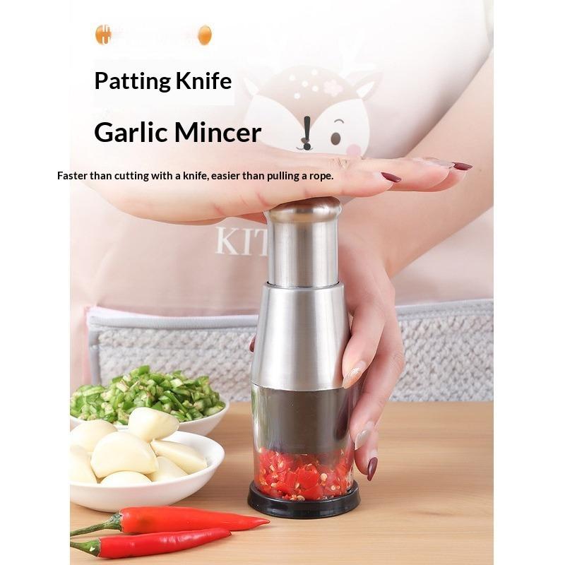 304 Stainless Steel Pat Knife Garlic Paste Artifact Manual Crushing Garlic Pounding Garlic Cutting Onion Ginger Garlic Kitchen Supplies