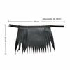 Adjustable Wild Bar Neck Chain Black Leather Necklace Exaggerated PU Leather Necklace  Nightclub
