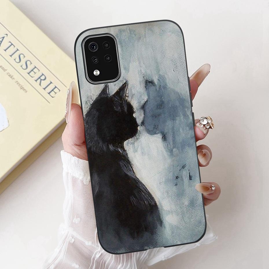 Beautiful Floral Painting Phone Case For LG K42 K52 K62 2020 Black Silicone Soft Cover For LG K62+ K52 (Brazil) Cases Bumpers