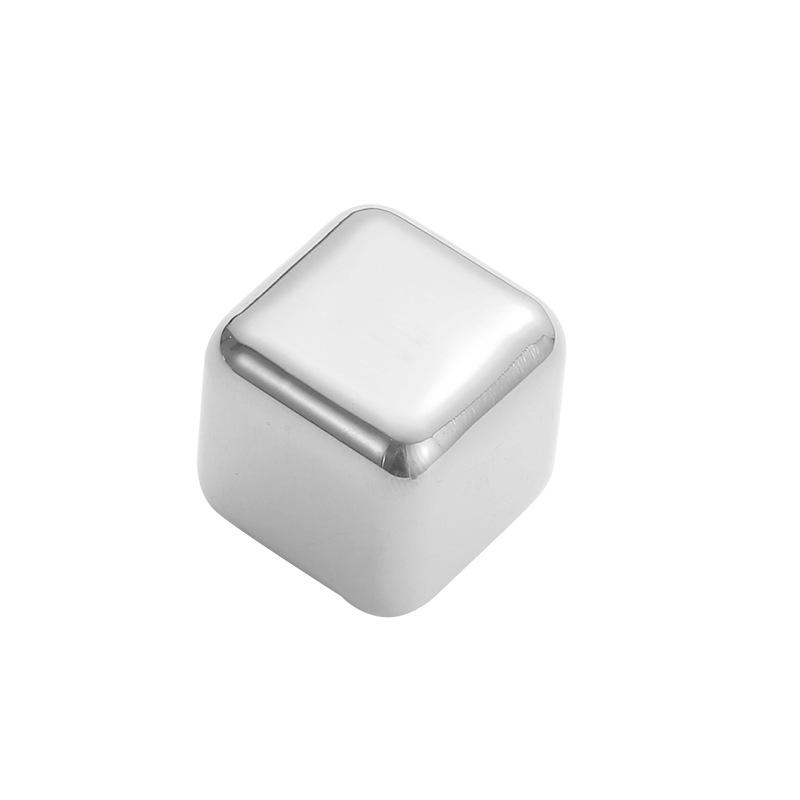 Custom Logo Facial Metal Diamond Shape Whiskey Stones Reusable Chilling Stones Whiskey Wine Stainless Steel Ice Cube серебряный