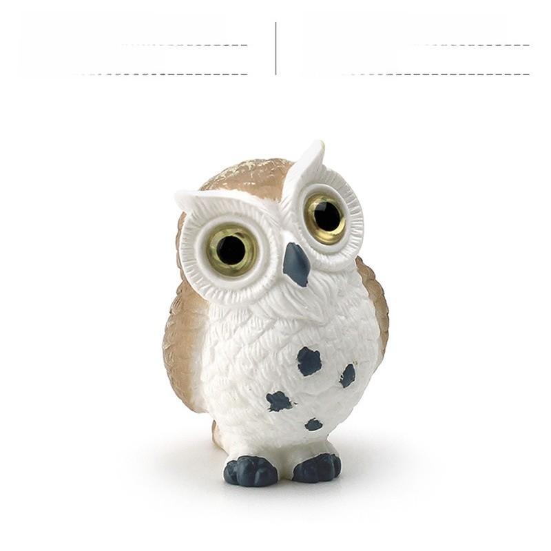 Cartoon Style Resin Owl Animal Figurine Gift For Bird Lovers And Collectors