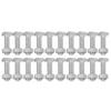 20 Set 22mm M6x22 Bolts and M6 Nut Aluminium Nuts & Bolts Set Tool Accessory for Greenhouse
