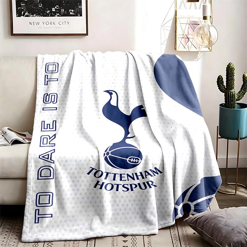 Tottenham Hotspur FC Thema Personalisierte Outdoor Flanelldecken Weich Und Geeignet Für Alle Jahreszeiten Perfekt Für Sofas Betten Und Camping