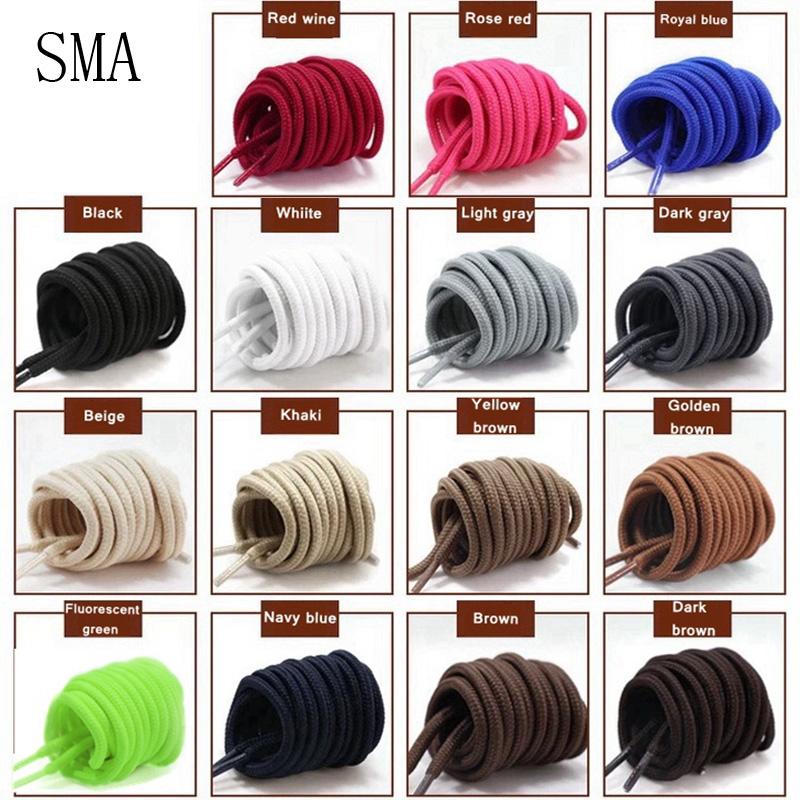 New Classic Double-deck Shoelaces Durable Polyester Round Shoe Laces Boot Solid Laces Rugged and Wear-resistant Sneaker Shoelace