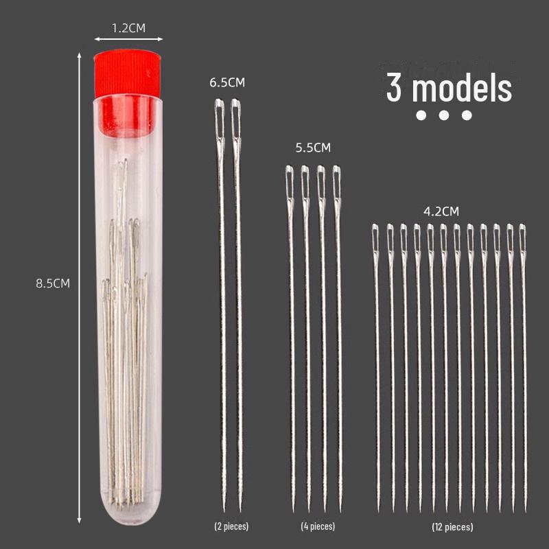Large Eye Steel Sewing Needles - Ideal for Hand Sewing, Embroidery, Quilts, and For Elderly with Easy Threading