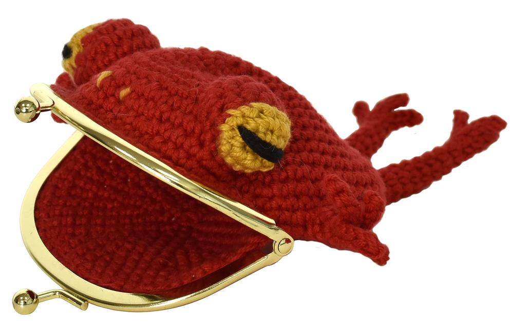 NASKA Hand-Knitted Frog Purse Kit HT-15 Red