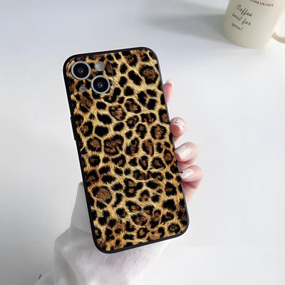 Luxurious Leopard Print Phone Case For IPhone 17 Pro Max 15 Pro 16 14 Plus 12 13 Mini 11 Pro Shockproof Soft Cover
