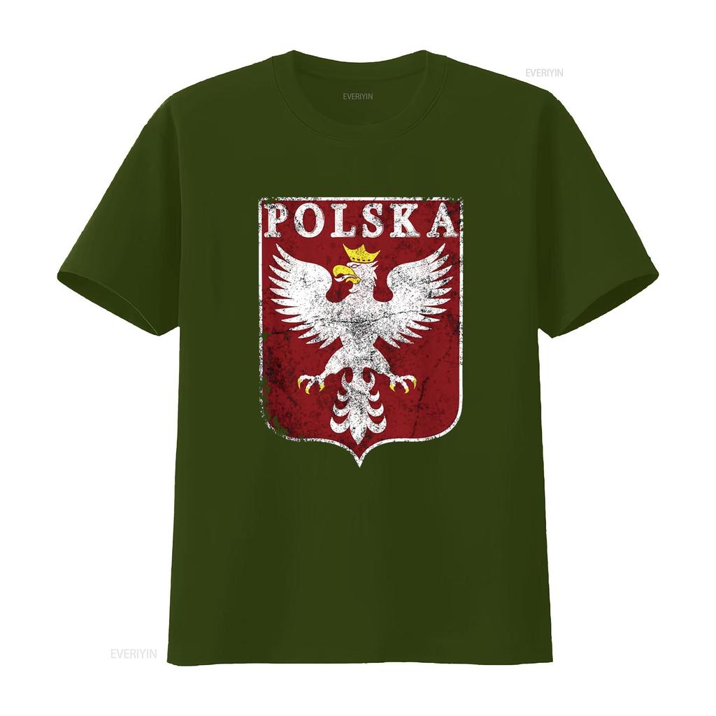 Polish Eagle Crest Vintage Polska Poland T Shirt vintage Washed homme Stretched Slightly designer clothes graphic Versatile