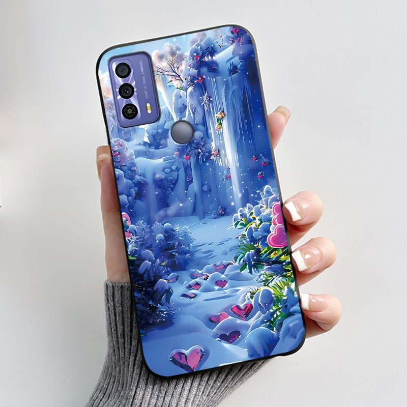 Phone Funda For TCL 20B 20Y 20E Case Aesthetic Cute Cat Astronaut Black Soft Silicone TPU Capa for TCL 20E 20Y 20B Back Cover