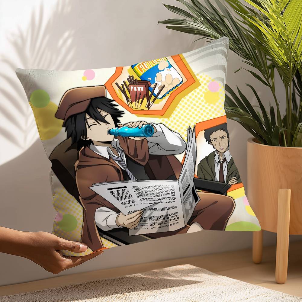Bungo Stray Dog Edogawa Ranpo Pillow Case Plush Fabric Soft  Pillowcase Double Sided Print Cushion Cover Household Gifts
