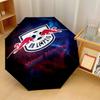 Parapluie Pliant Automatique 3 Plis 8 Baleines Coupe-Vent Protection Soleil Pluie RB Leipzig FC Pour Voyage Extérieur Usage Quotidien