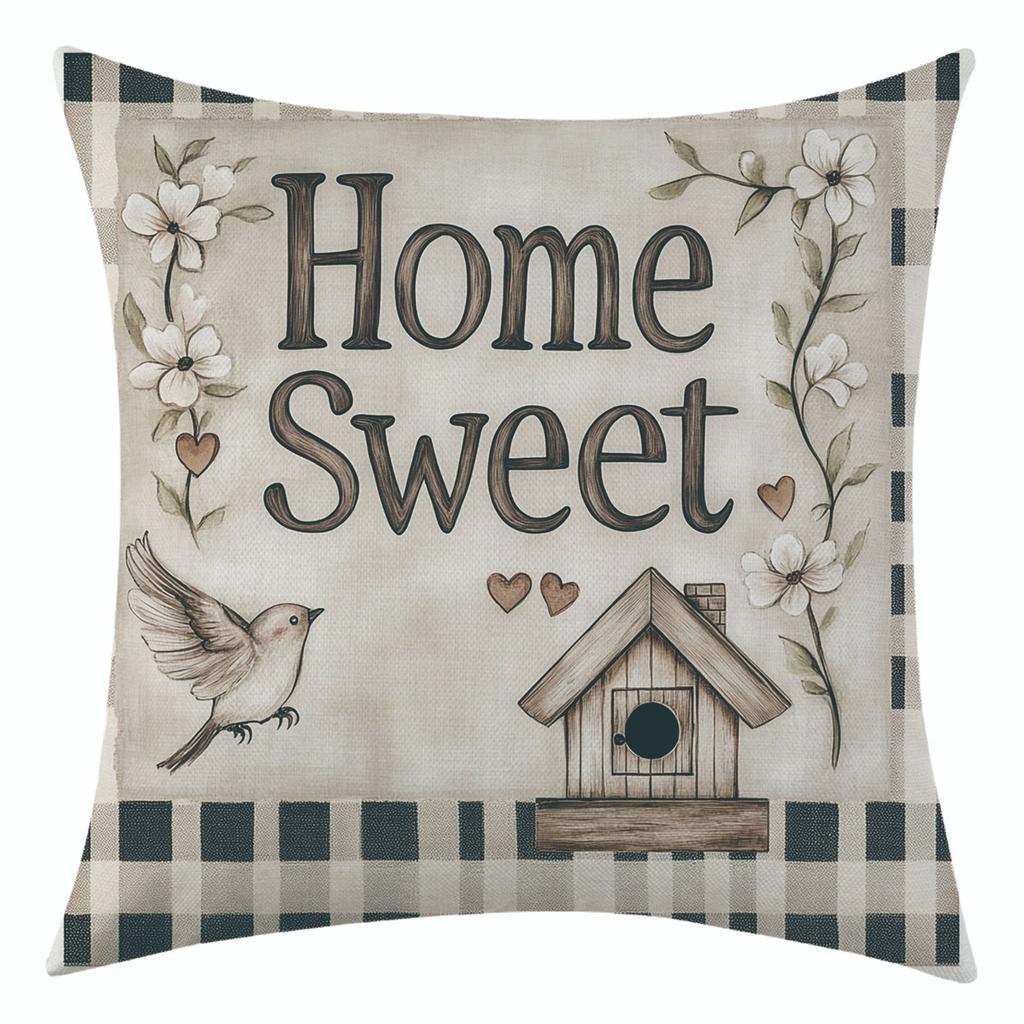 New Retro Xiaojia Linen Pillowcase Holiday Decoration Car Sofa Lumbar Pillow Cushion