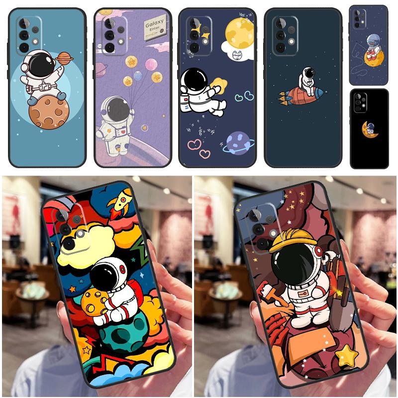 Star Astronaut Cute For Samsung Galaxy A15 A55 A35 A53 A33 A13 A36 A56 A26 A16 A22 A32 A52 A54 A34 A05 A06 Case