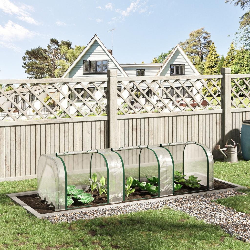 295 X 100 Cm Low Tunnel Greenhouse - Clear