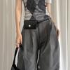 Vintage Red Pu Leather Waist Belt With Automatic Buckle For Women Dress Jeans Accessory