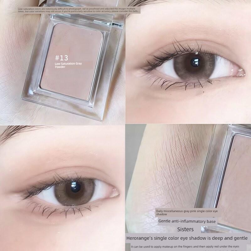 Purple Iris Flower! Colorful Single-Color Eyeshadow, Matte Single Blue Highlighter, Sparkling Pink Base, White and Green