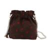 Strawberry Print Niche Design Commuter Crossbody Bag Summer New Simple Handbag Retro Fashion Bucket Bag