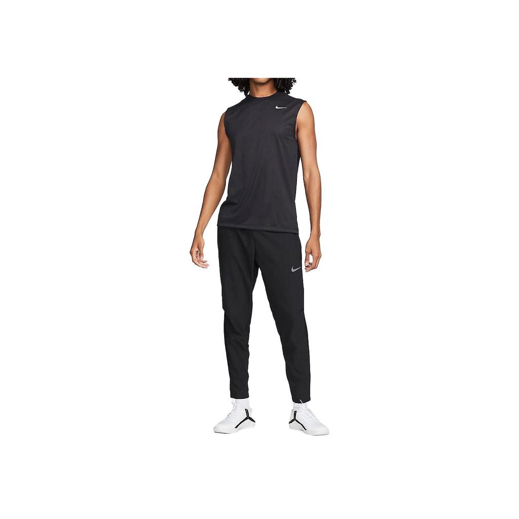 Nike Logo Print Crew Neck Sleeveless T-Shirt Men Tops Black DX0991-010