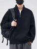 Men's High-End Korean Style Half-Zip Hoodie, Autumn/Winter 2024 Fashion Trend, Stand Collar Pullover Base Layer