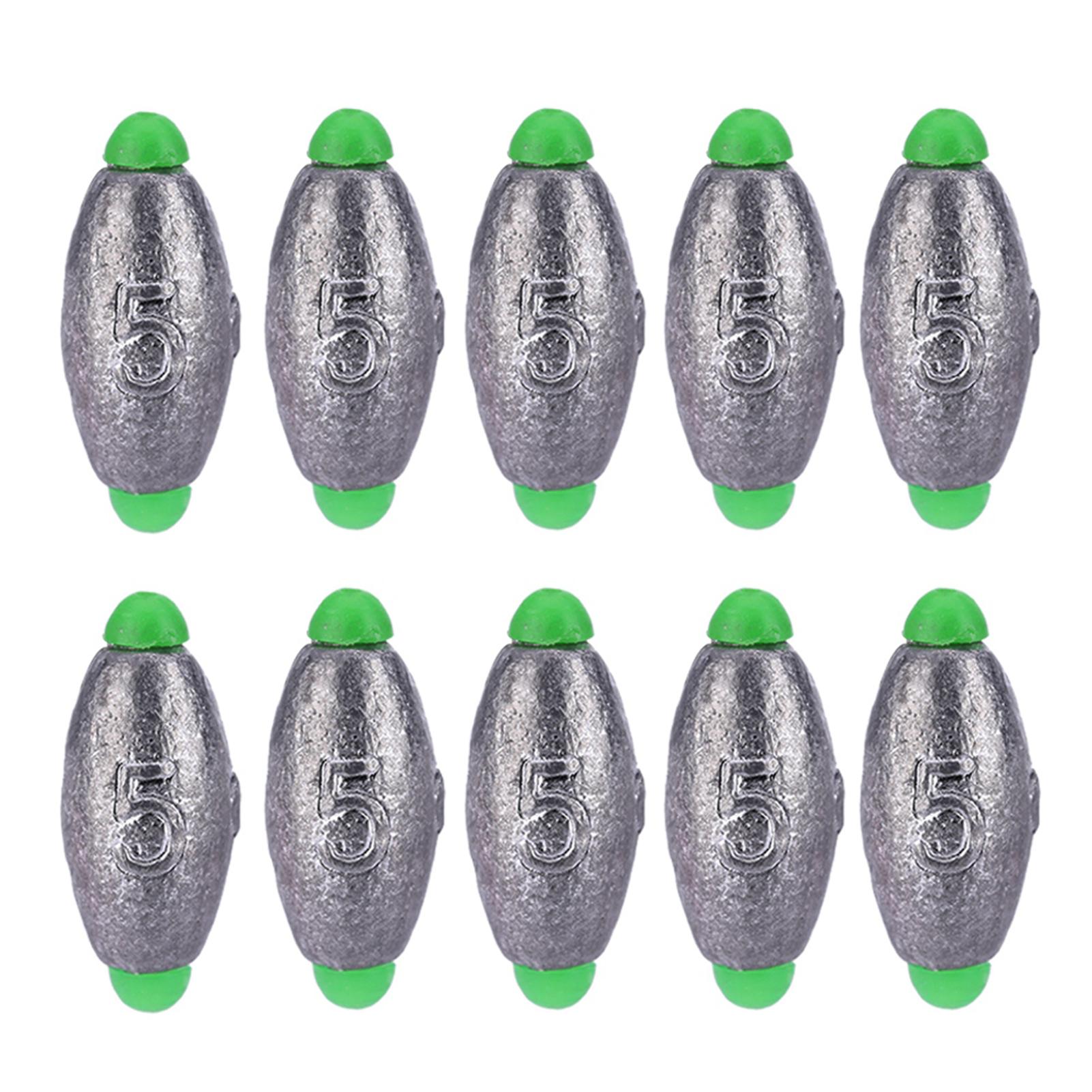 10pcs 5 Sizes Removable Split Shot Sinkers Weights Fishing Sinker Tackle Kits 5g
