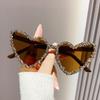 Candy Color Heart-shaped Sunglasses Sun-Protective Black Shades Glasses Outdoor Sunglasses