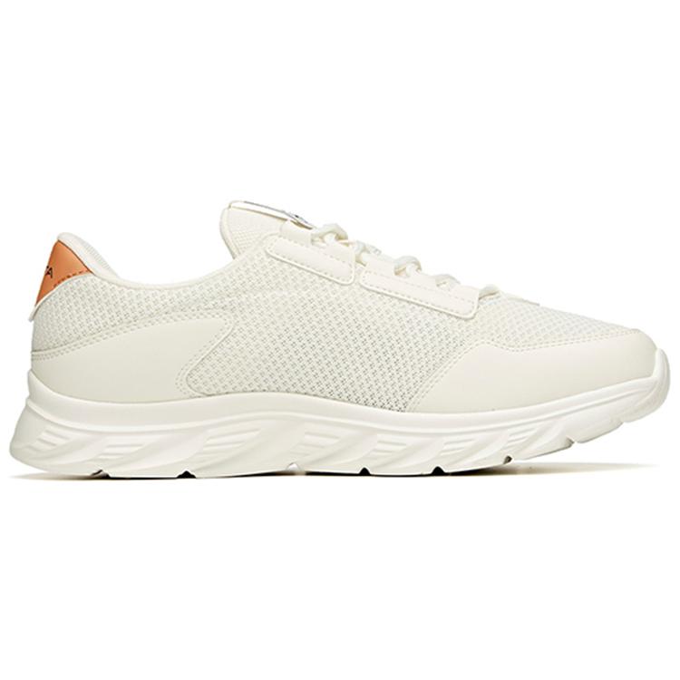 Anta Running Collection Comfortable Cushioning, Wear Resistant Low top Running Shoes Men's Ivory White 912115584-5