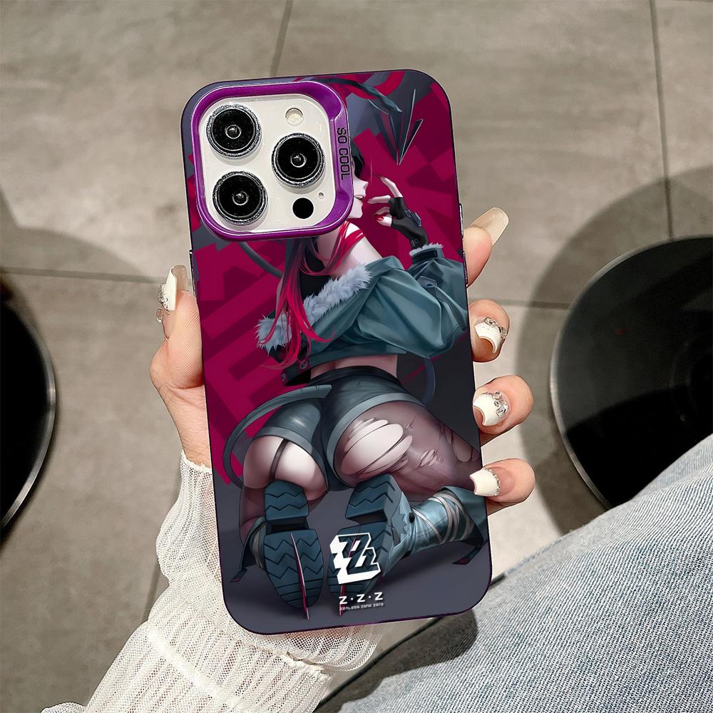 

ZZZ Jane Doe Phone Case for iPhone 17 16 15 14 13 12 11 X XR XS Air Pro Max Plus Purple Colorful Silver Cover iPhone 12