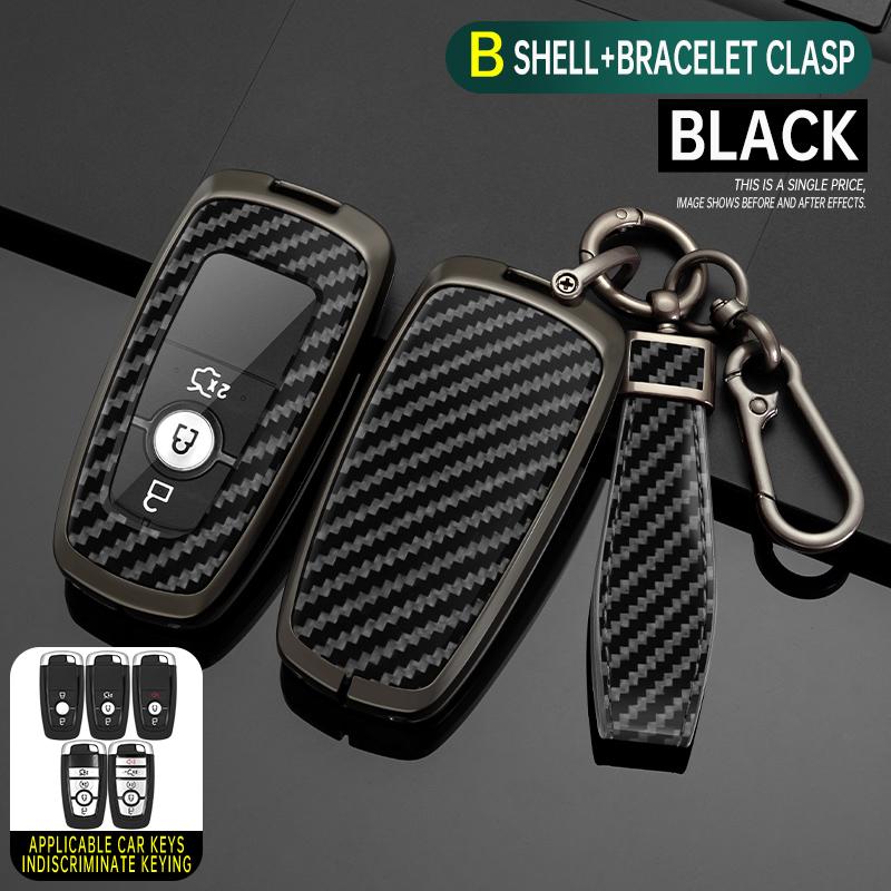 Styling Mouldings Alloy Car Remote Key Case Cover Protect Shell Bag For Ford Edge Fusion Mustang Explorer Escape F150 F250 F350
