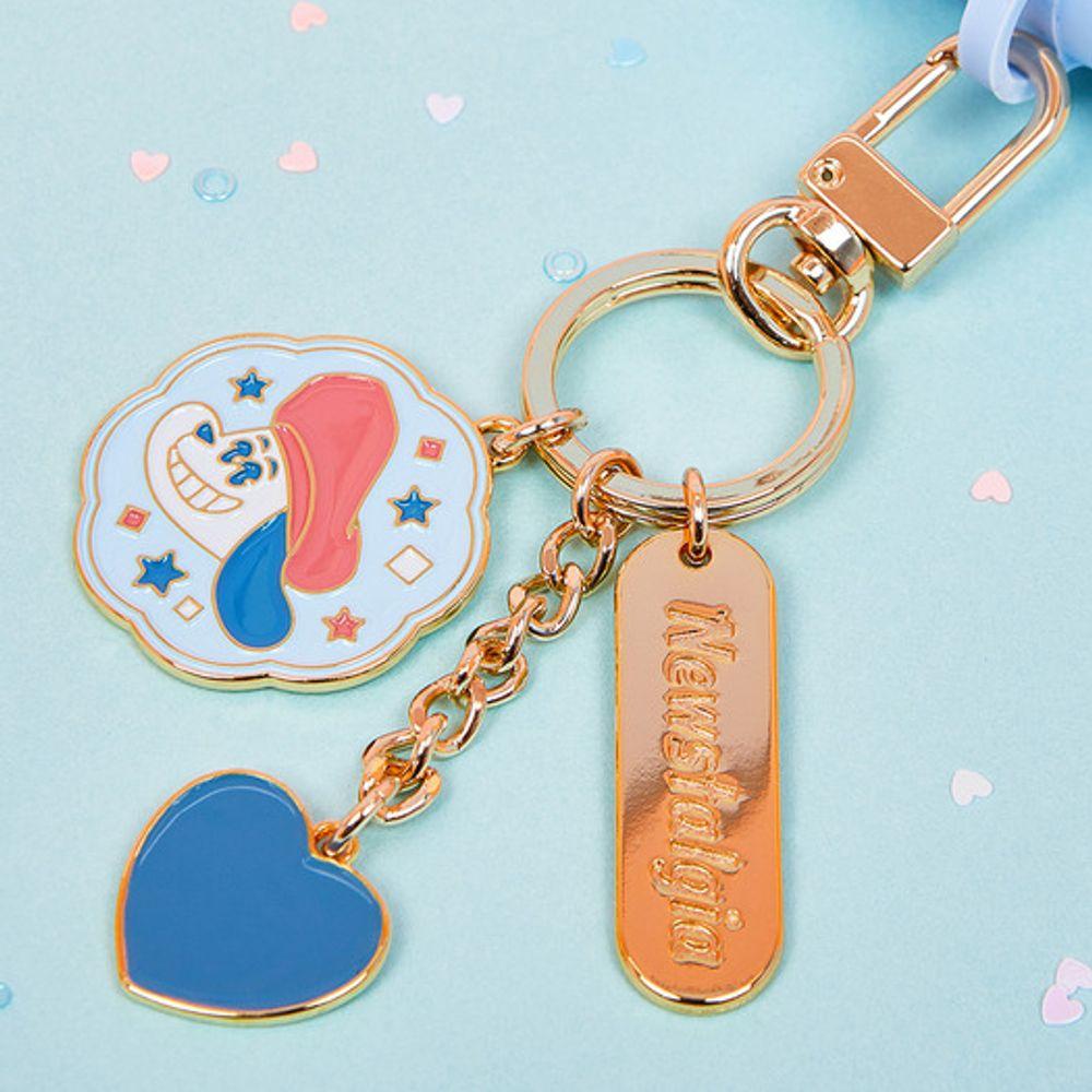 

Newstalgia Metal Keyring - Shiny Dog blue