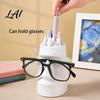 Desk Storage Box Resin Glass Stand Pen Holder Moai Statue Pencil Container Glasses Stationery Organizer Eyeglass Display Rack for Home Office