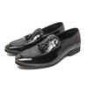 New style British pointed-toe leather shoes - trendy beanie shoes for men One-piece slip-on lazy casual fringed loafers