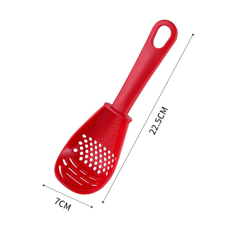 Multifunctional Filter Colander for Rice Spoon Household Kitchen Grinding Cooking Spoon Drain Spoon Kitchen Supplies