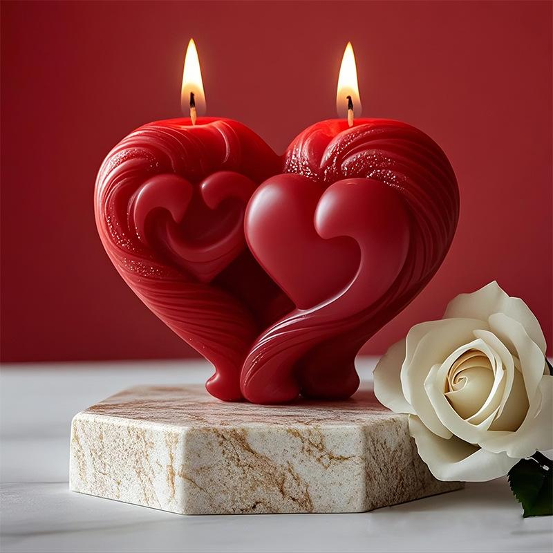 Valentinstagsdekoration Dekorative Silikonform Hochzeit Kerze DIY DIY Ornament für Tischdekoration Geschenk Partydeko