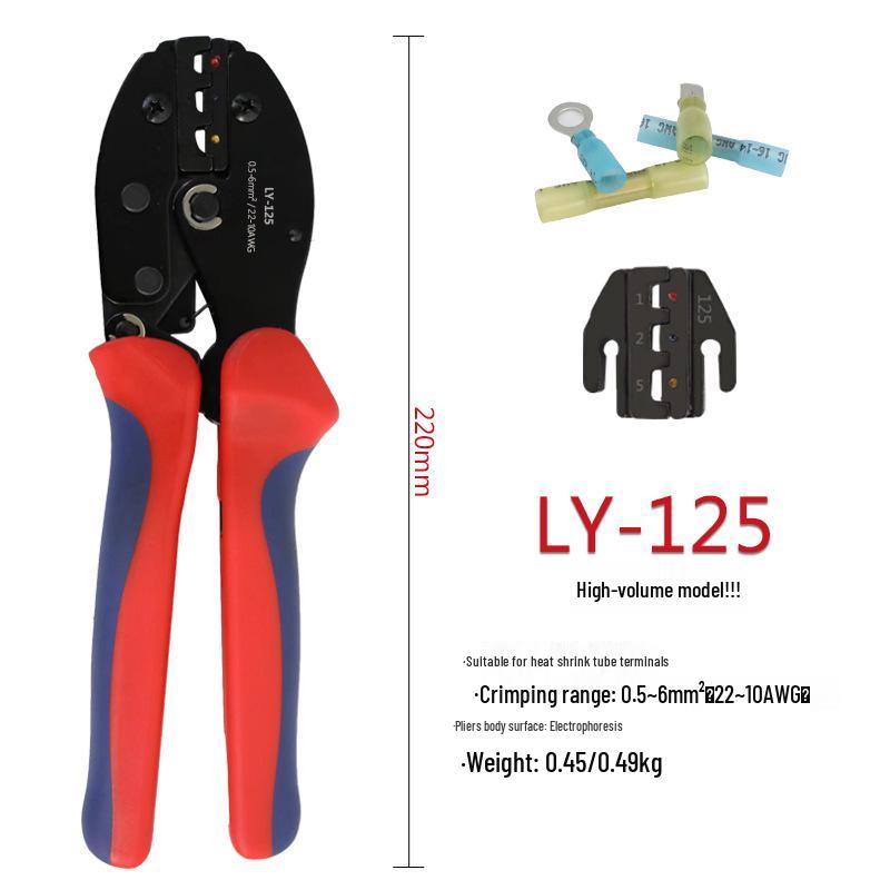 LY Series Multi-Functional MC4 Photovoltaic & Pre-Insulated Terminal Crimping Tool for Fork, U, and Y Types