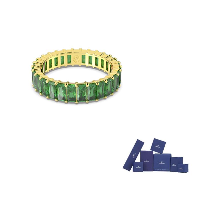Previous Season Matrix crystal-embellished ring 55-Original brand box (color random) зелёный