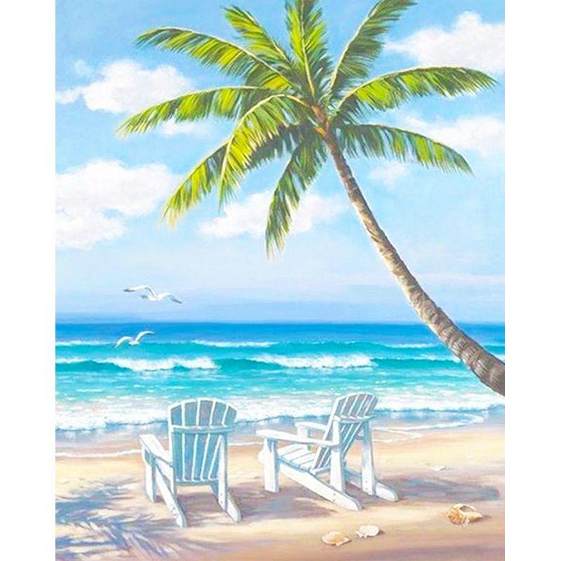 

5D Алмазная картина Пейзаж Закат Море Вышивка крестом Полный круглый Алмазная мозаика Украшение дома DIY Ручная работа Full Round 20x30CM