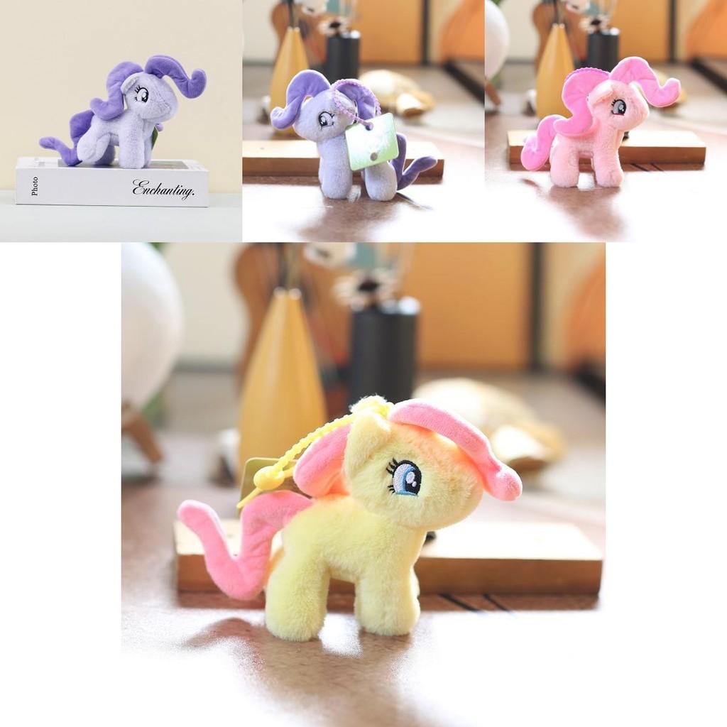 Cute Miniature Pony Plush Toy Keychain Soft Cuddly Keychain Accessory For Bags