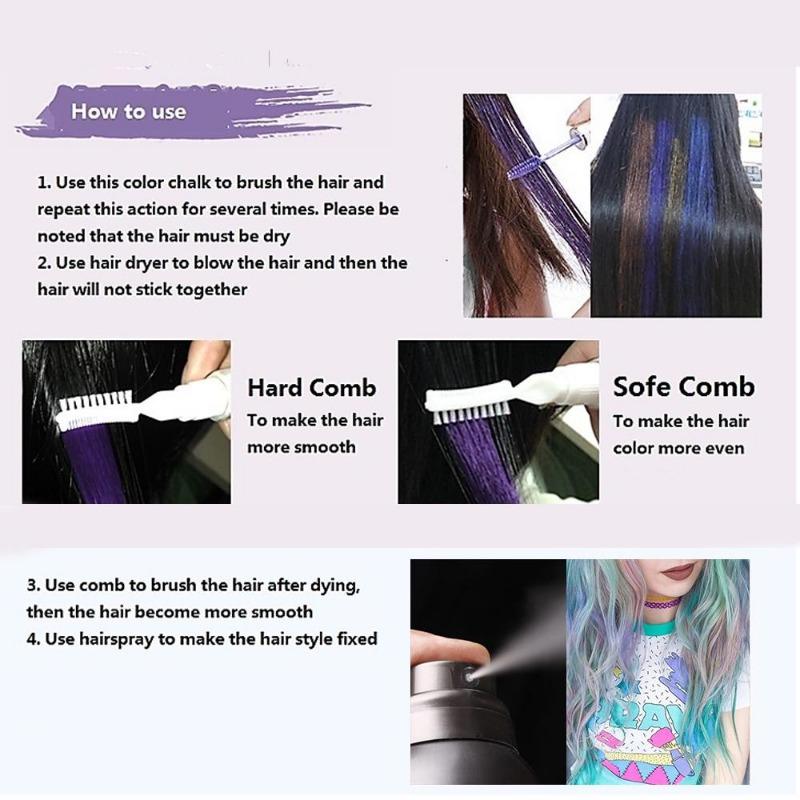 13 couleurs de couleur de cheveux unique teinture pour cheveux temporaire Non toxique bricolage couleur de cheveux Mascara colorant crème Pigments