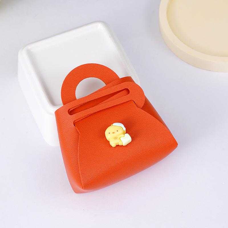 Cartoon Gelbe Enten-Greifautomaten-Schlüsselanhänger Macaron-Anhänger Münzbeutel Tasche
