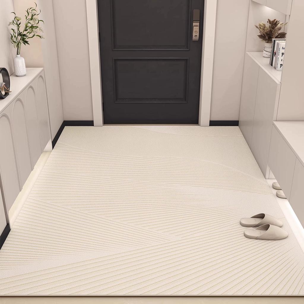 Door Floor Mat, High-End Door Floor Mat, Dirt-Resistant Pvc Leather, Leave-In Washable, Erasable, Cutting, Non-Slip Door Carpet