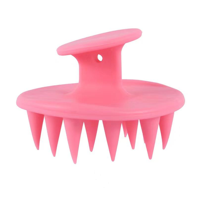 

Silicone Shampoo Scalp Brush: Soft Massaging Comb for Hair Washing and Care Integrated Brush синій