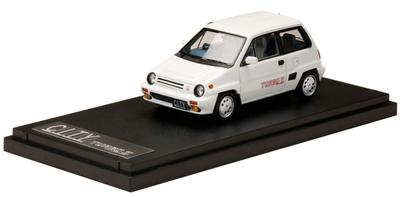 MARK43 Honda CITY TURBO II Samochód wyposażony w oryginalne opcjonalne koła Produkt gotowy w kolorze greckiej bieli PM43139AW 1/43