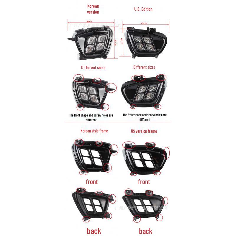 15-17 Kia Sorento DRL Fog Light Assembly for US Version