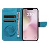For iPhone 16e Case with Hand Strap Butterfly PU Leather Wallet Phone Cover