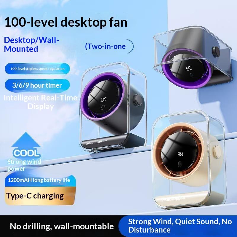 Wireless Portable Multifunctional Circulation Fan Silent Desktop Wall Ceiling Mount Air Cooler For Home Use
