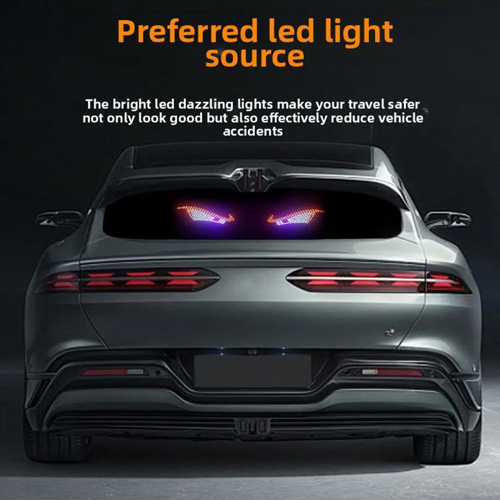 Dynamic Demon Eye Light LED Devil Eyes Light For Car Truck Windshield Front Rear Window Display Sign Usb Warning Eye Car Light