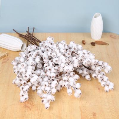 3 pezzi di rami di bacche bianche come la neve 5 schiuma realistica decorazioni natalizie festive artigianato fai da te bacche bianche artificiali